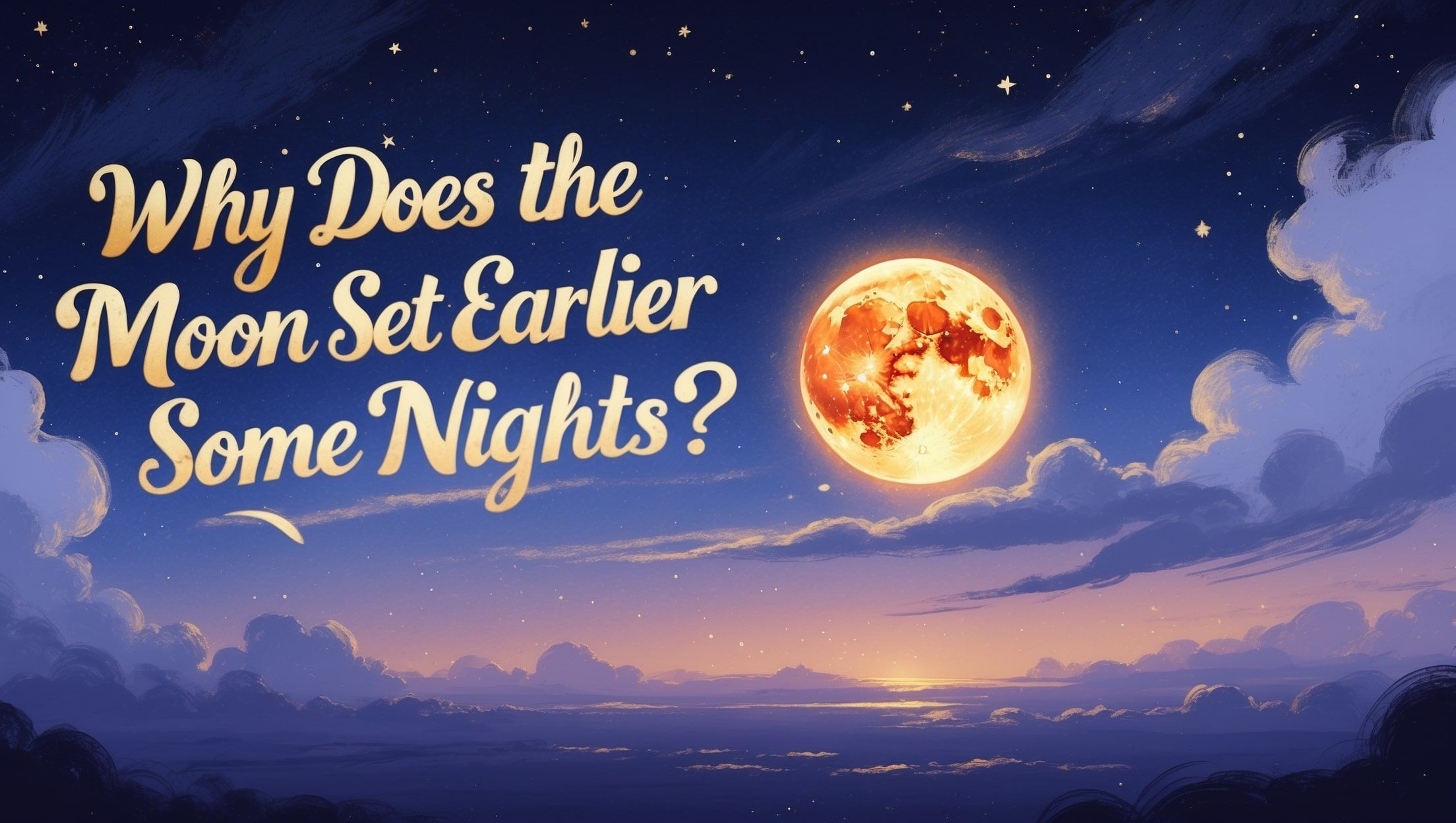 Почему в некоторые ночи Луна заходит раньше?